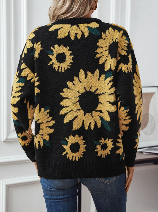 Sunflower Round Neck Long Sleeve Sweater