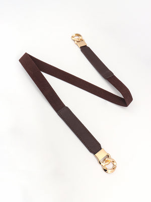 Zinc Alloy Buckle Elastic PU Belt