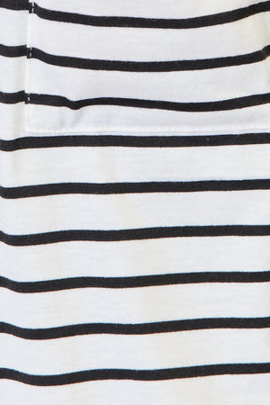 Double Take Striped Open Front Longline Cardigan