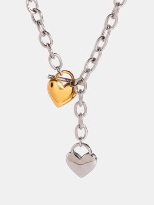 Stainless Steel Heart Chain Necklace