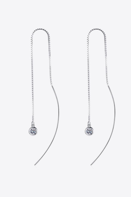 Moissanite 925 Sterling Silver Threader Earrings