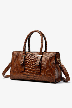 Textured PU Leather Handbag