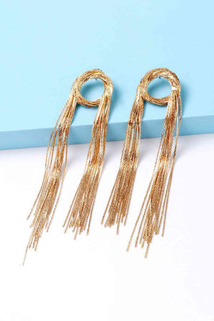 Round Shape Fringed Copper Earrings - WAZKA