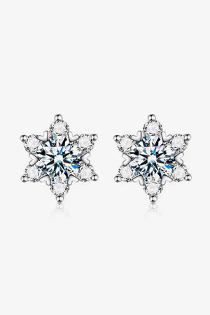 2 Carat Moissanite Floral Stud Earrings - WAZKA