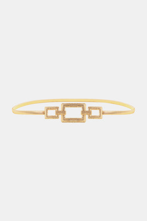 Square Shape Zinc Alloy Buckle Iron Belt - WAZKA