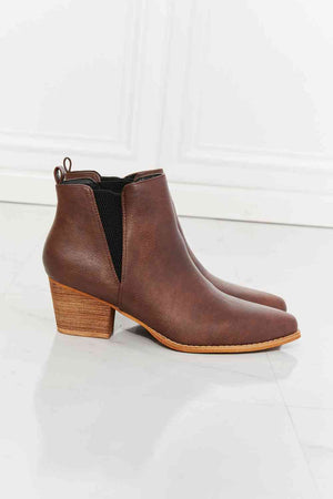 MMShoes Back At It Point Toe Bootie in Chocolate - WAZKA