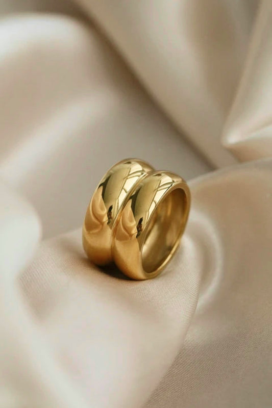 Gold Double Ridge Ring - WAZKA