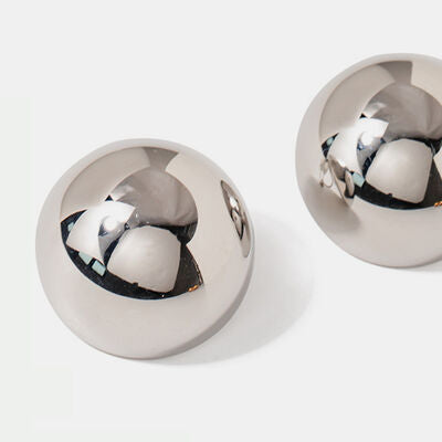 Hemispherical Stainless Steel Earrings - WAZKA