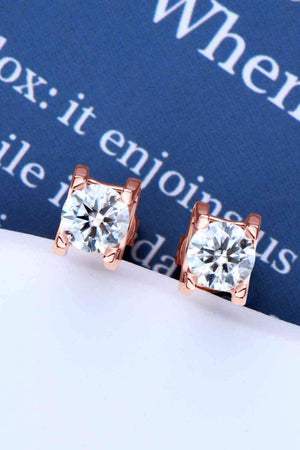 Moissanite 925 Sterling Silver Stud Earrings - WAZKA