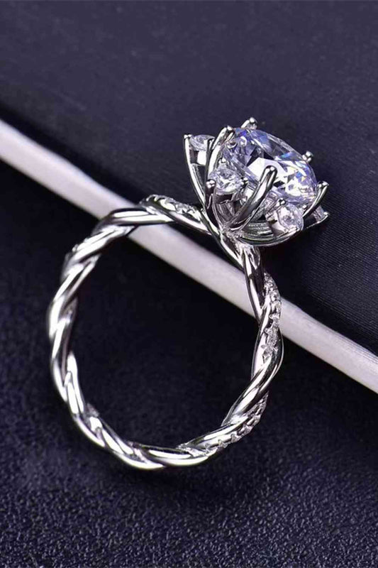 3 Carat Moissanite Twisted Ring - WAZKA