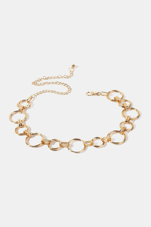 Alloy Chain Circle Shape Belt - WAZKA