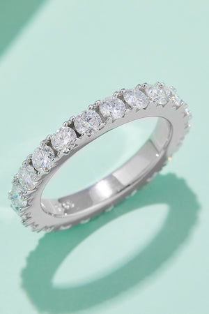 2.3 Carat Moissanite 925 Sterling Silver Eternity Ring - WAZKA