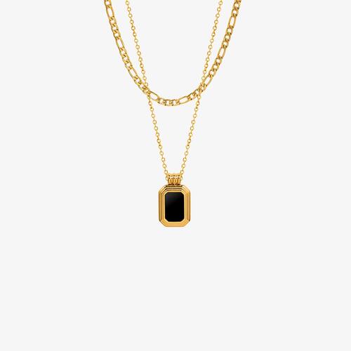 Titanium Steel Gold-Plated Pendant Necklace - WAZKA