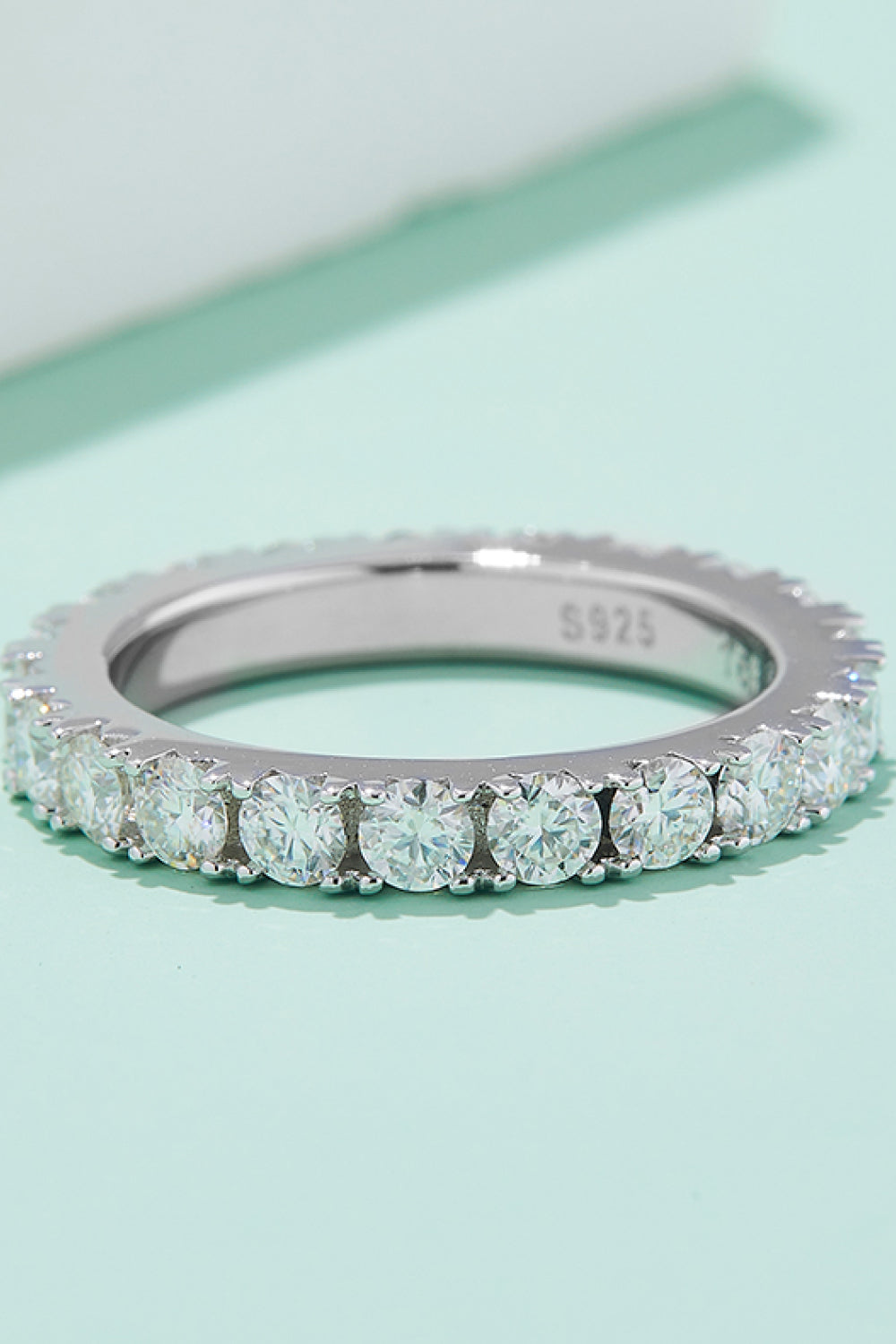 2.3 Carat Moissanite 925 Sterling Silver Eternity Ring - WAZKA