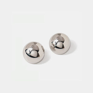 Hemispherical Stainless Steel Earrings - WAZKA