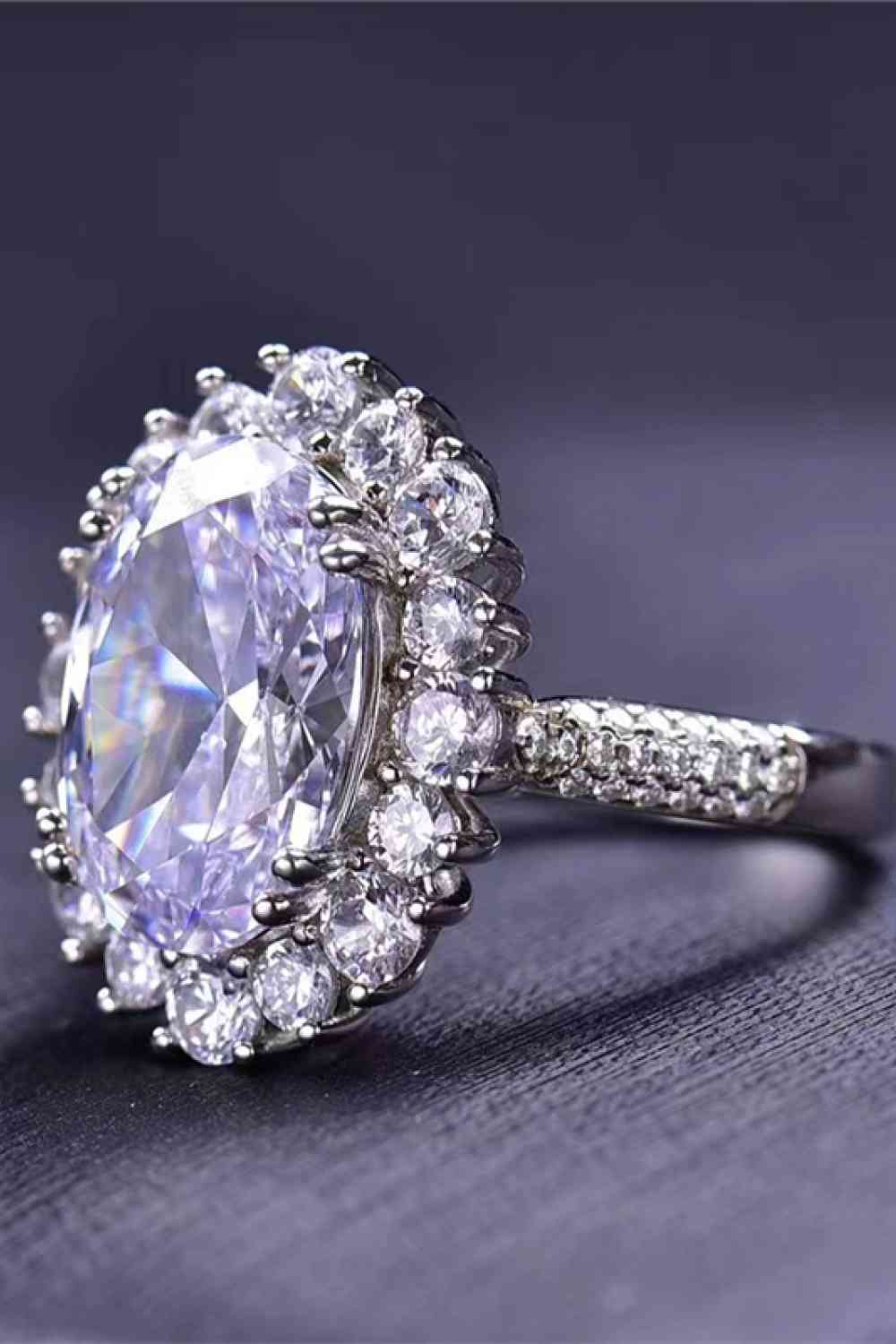 8 Carat Oval Moissanite Ring - WAZKA