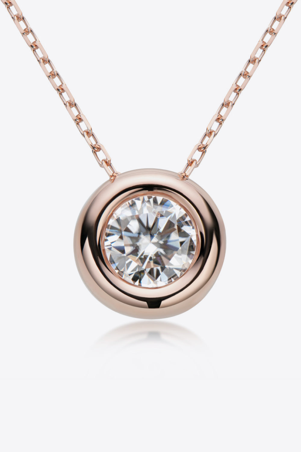 Adored 1 Carat Moissanite Pendant 925 Sterling Silver Necklace - WAZKA