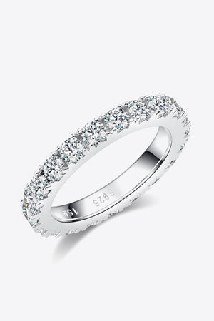 2.3 Carat Moissanite 925 Sterling Silver Eternity Ring - WAZKA