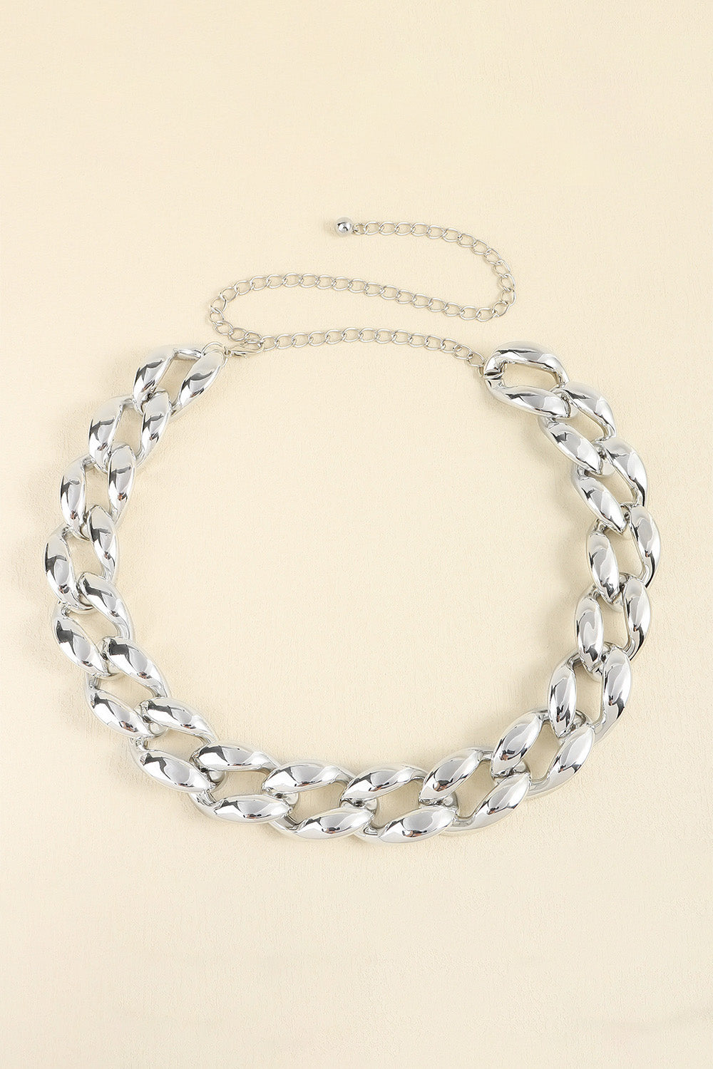 1.2" Width Acrylic Curb Chain Belt - WAZKA