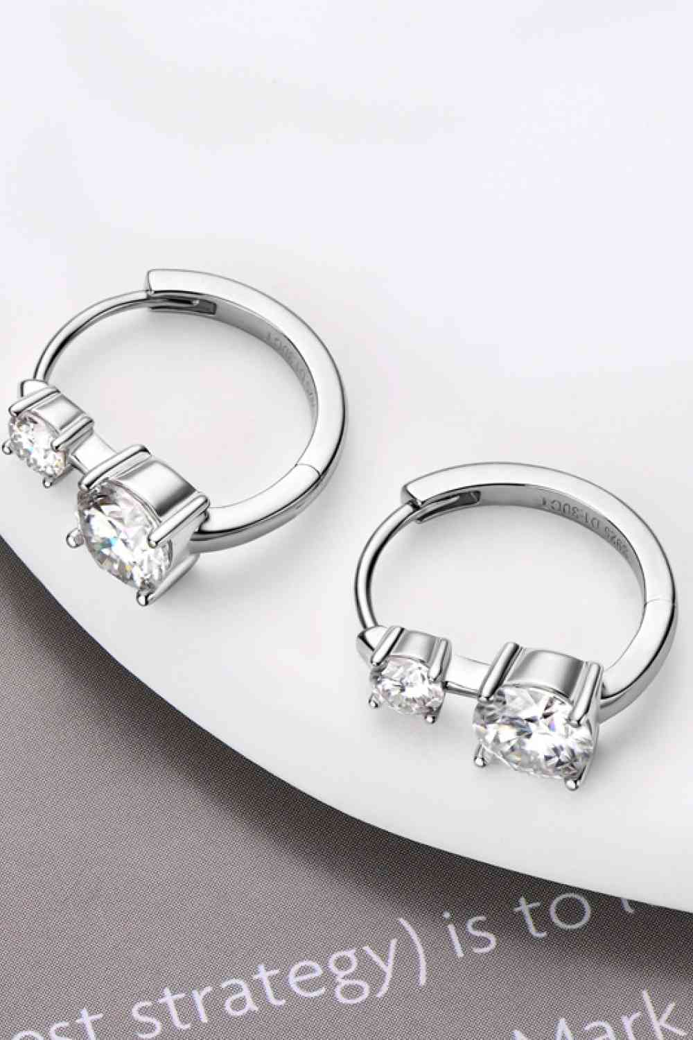 1.3 Carat Moissanite 925 Sterling Silver Earrings - WAZKA