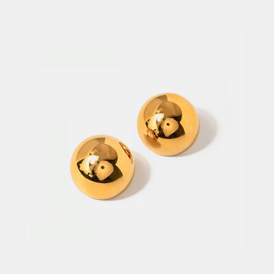 Hemispherical Stainless Steel Earrings - WAZKA