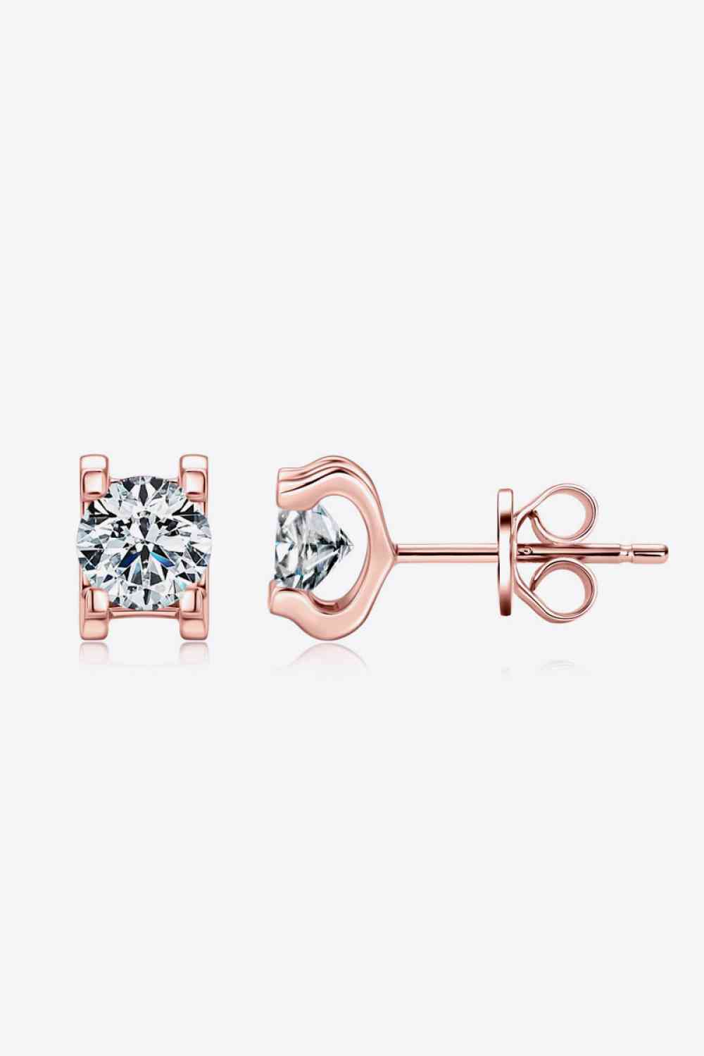 Moissanite 925 Sterling Silver Stud Earrings - WAZKA