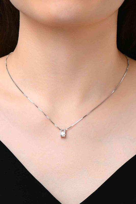 Moissanite 925 Sterling Silver Necklace - WAZKA