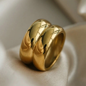 Gold Double Ridge Ring - WAZKA