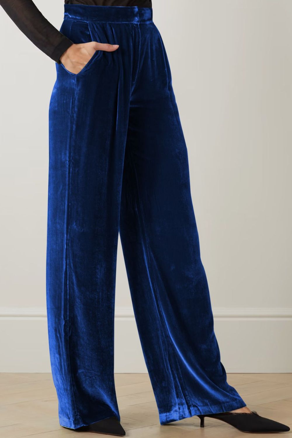 Double Take Loose Fit High Waist Long Pants with Pockets - WAZKA