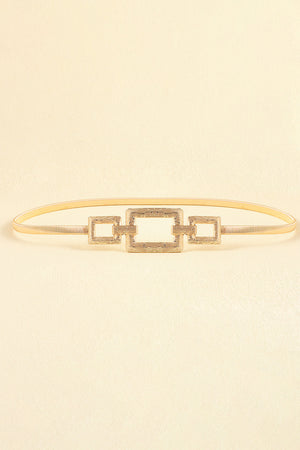 Square Shape Zinc Alloy Buckle Iron Belt - WAZKA