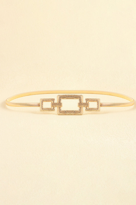 Square Shape Zinc Alloy Buckle Iron Belt - WAZKA