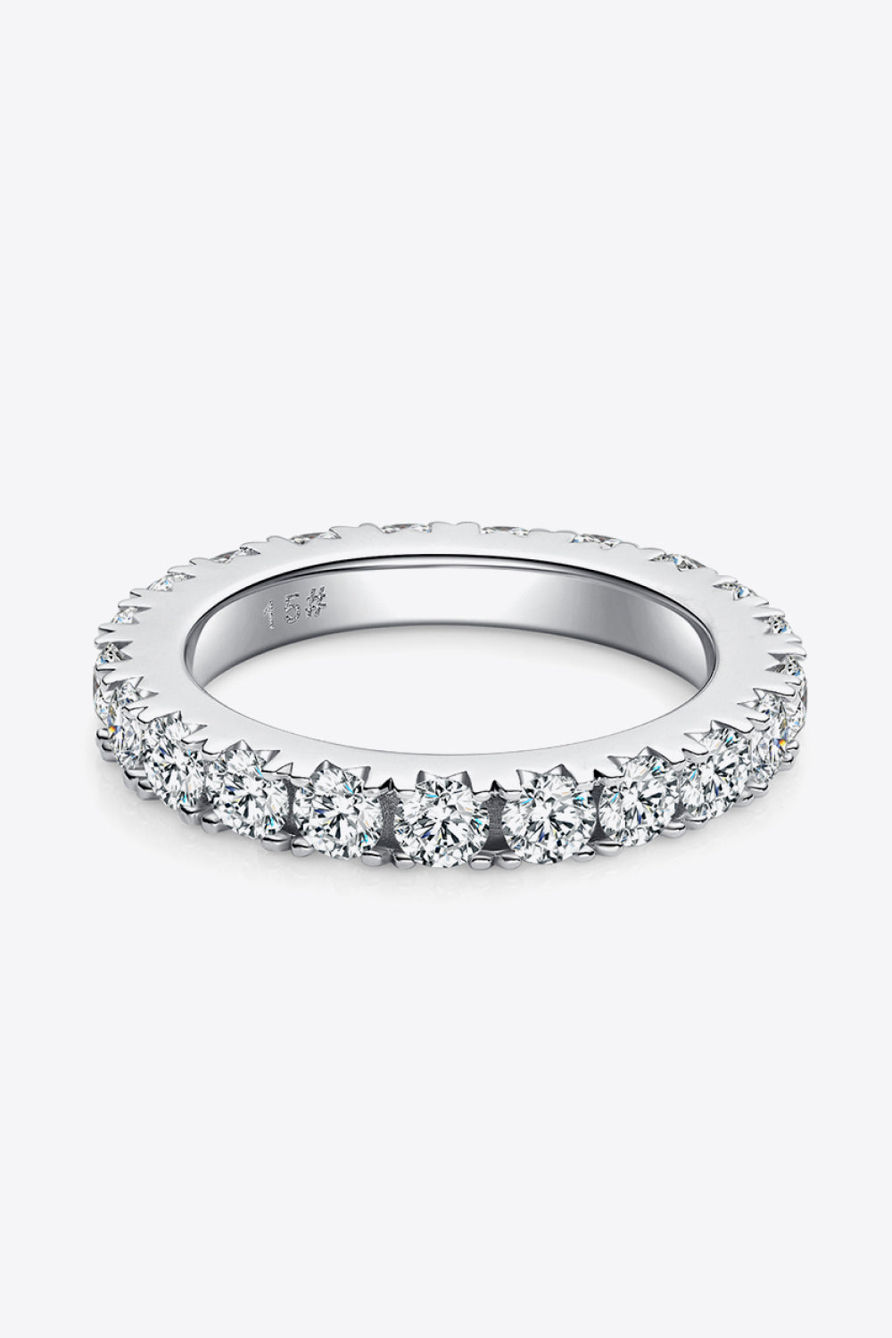 2.3 Carat Moissanite 925 Sterling Silver Eternity Ring - WAZKA