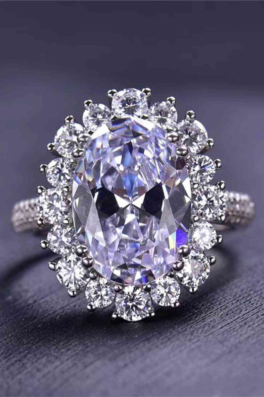 8 Carat Oval Moissanite Ring - WAZKA