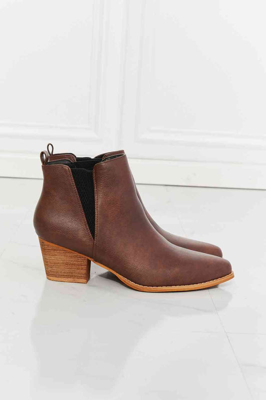 MMShoes Back At It Point Toe Bootie in Chocolate - WAZKA