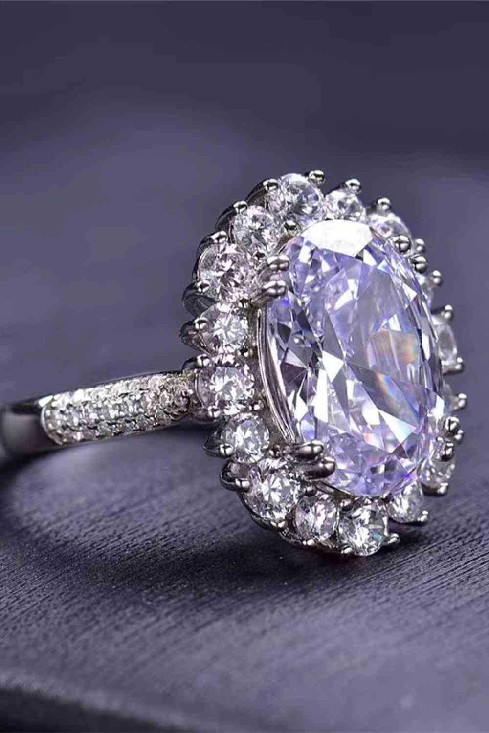 8 Carat Oval Moissanite Ring - WAZKA