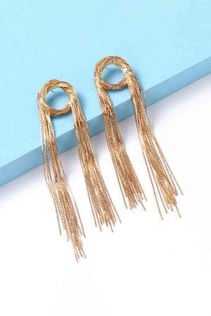 Round Shape Fringed Copper Earrings - WAZKA